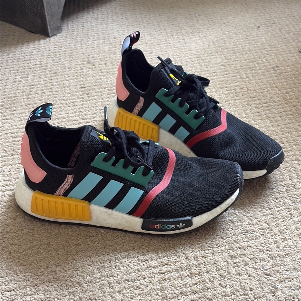 Adidas NMD Black and Multicolored Sneakers